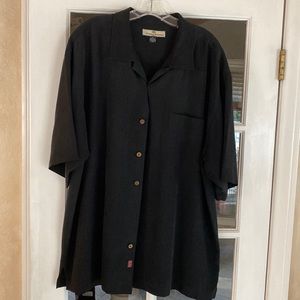 One black extra-large Tommy Bahama silk shirt